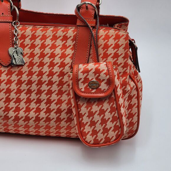 Nine West Vintage Red Houndstooth Bag with Matching Phone Case - Picture 8 of 14